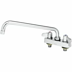 T&S Brass And Bronze Works Equip By T&S 5F-4CLX12 Deck Mounted Workboard Faucet With 12 1/8" Swing Nozzle And 4" Centers - ADA Compliant