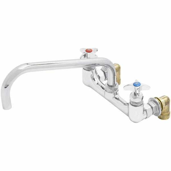 T&S Brass And Bronze Works T&S B-0290 12" Wall Mounted Big Flo Mixing Faucet With 8" Centers