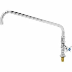 T&S Brass And Bronze Works T&S B-0297 Deck Mounted Single Hole Faucet With 18" Big-Flo Swing Nozzle, Plain End Outlet, And 4-Arm Handle