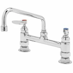 T&S Brass And Bronze Works T&S B-0220-060X Deck Mounted Pantry Faucet With 8" Adjustable Centers, 8" Swing Nozzle, And Eterna Cartridges