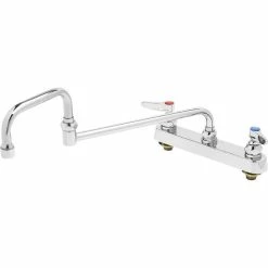 T&S Brass And Bronze Works T&S B-1132 Deck Mounted Workboard Faucet With 8" Centers - 18" Double Jointed Swing Nozzle