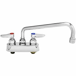 T&S Brass And Bronze Works T&S B-1113 Deck Mounted Workboard Faucet With 4" Centers - 12" Swing Nozzle