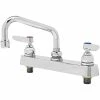 T&S Brass And Bronze Works T&S B-1120 Deck Mounted Workboard Faucet With 8" Centers - 6" Swing Nozzle