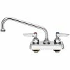 T&S Brass And Bronze Works T&S B-2391 Deck Mounted Workboard Faucet With 14" Swing Nozzle, 4" Centers, 2.2 GPM Aerator, Eterna Cartridges, And Lever Handles