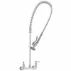 T&S Brass And Bronze Works T&S B-0133-CR EasyInstall Wall Mounted 33 1/4" High Pre-Rinse Faucet With Adjustable 8" Centers, And 44" Hose