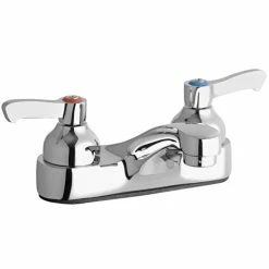 Elkay LK402L2 Deck Mount Chrome Faucet With 2" Lever Handles And 4" Centers