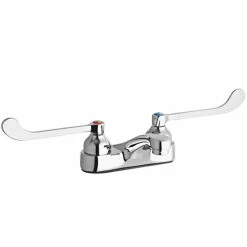 Elkay LK402T6 Deck Mount Chrome Faucet With 6" Wristblade Handles And 4" Centers