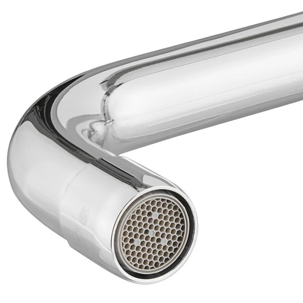 T&S Brass And Bronze Works Equip By T&S 5PR-8W12 Wall Mounted 35 3/4" High Pre-Rinse Faucet With 8" Adjustable Centers, 44" Hose, 12" Add-On Faucet, And 6" Wall Bracket - Image 4