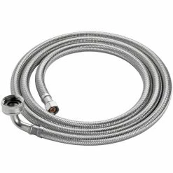Assure Parts EF-DC-38CHBL-60 60" Stainless Steel Braided Dishwasher Connector With 3/8" Compression X 3/4" Garden Hose Elbow