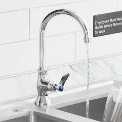 Waterloo Deck Mount Single Temperature Faucet With 6" Gooseneck Spout And Single Inlet