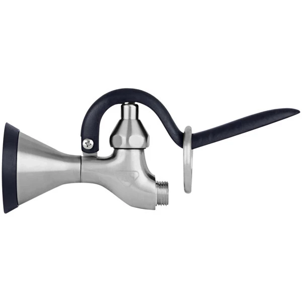 T&S Brass And Bronze Works Eversteel By T&S S-0107-Y Stainless Steel Blue 1.15 GPM Spray Valve With Integrated Spray Face And Bumper