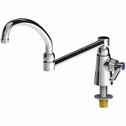 Chicago Faucet Company Chicago Faucets 350-DJ21ABCP Deck-Mounted Single-Supply Manual Sink Faucet With 21 1/4" Double-Jointed Swing Spout