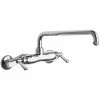 Chicago Faucet Company Chicago Faucets 445-L12E1ABCP Wall-Mounted Faucet With Adjustable Centers And 12" L-Type Swing Spout
