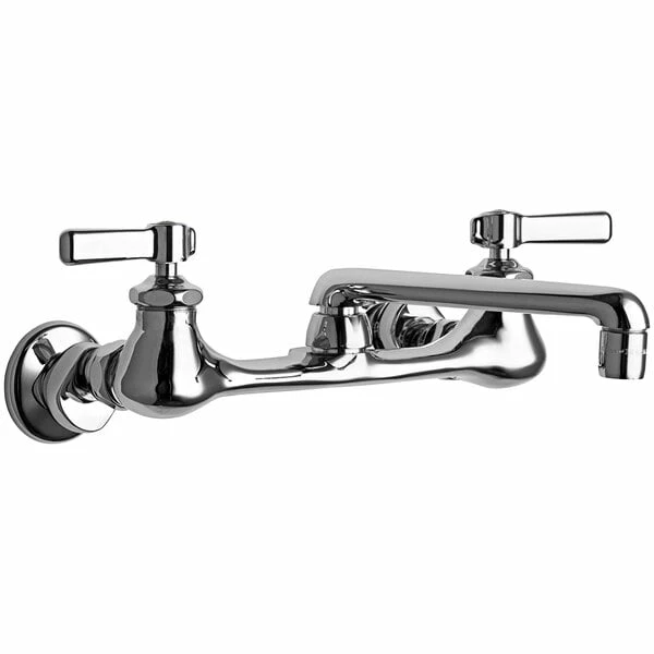 Chicago Faucet Company Chicago Faucets 540-LDE35ABCP 1.5 GPM Wall-Mounted Faucet With Adjustable Centers And 6" S-Type Swing Spout