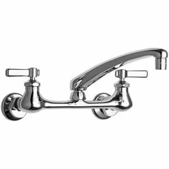 Chicago Faucet Company Chicago Faucets 540-LDL8ABCP 2.2 GPM Wall-Mounted Faucet With Adjustable Centers And 8" L-Type Swing Spout