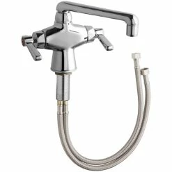 Chicago Faucet Company Chicago Faucets 51-E35ABCP Deck-Mounted Faucet With 6" S-Type Swing Spout