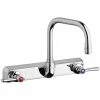 Chicago Faucet Company Chicago Faucets W8W-DB6AE35-369AB 1.5 GPM Wall-Mounted Faucet With 8" Fixed Centers And 6 1/4" Rigid / Swing Double-Bend Spout