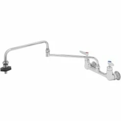 T&S Brass And Bronze Works T&S B-0598-CR-HRK 8" Wall Mount Pot / Kettle Filler With Adjustable Centers And 24" Double-Jointed Swing Nozzle