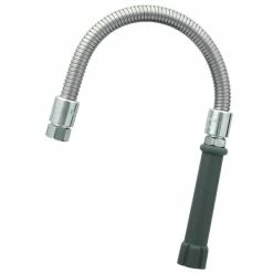 T&S Brass And Bronze Works T&S B-0020-H 20" Stainless Steel Flex Hose With Gray Handle And Polyurethane Liner