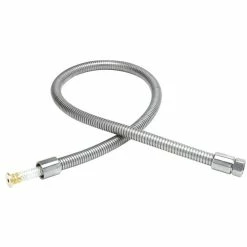T&S Brass And Bronze Works T&S B-0040-H2A 34 5/8" Stainless Steel Flex Hose With Small Handle And Polyurethane Liner
