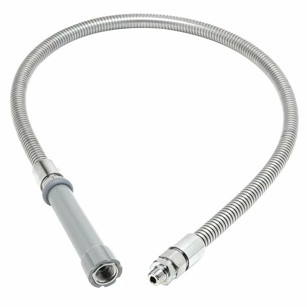 T&S Brass And Bronze Works T&S B-0044-HF 44" Stainless Steel Flex Hose With Fisher Adapter