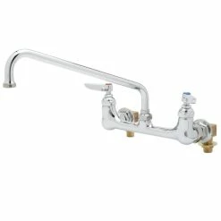 T&S Brass And Bronze Works T&S B-0233 Wall Mounted Pantry Faucet With 8" Centers, 12" Swing Nozzle, And Installation Kit