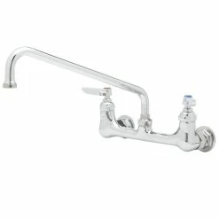 T&S Brass And Bronze Works T&S B-2429-CR Wall Mount Faucet With 8" Centers, 10" Swing Nozzle, And Cerama Cartridges