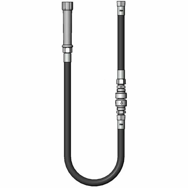 T&S Brass And Bronze Works T&S B-0044-RV9 44" Rubber Hose Assembly With Vacuum Breaker