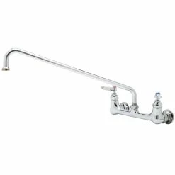 T&S Brass And Bronze Works T&S B-0230 Wall Mounted Pantry Faucet With 8" Adjustable Centers, 18" Swing Nozzle, And Eterna Cartridges
