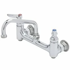 T&S Brass And Bronze Works T&S B-0232-CC Wall Mounted Pantry Faucet With 8" Centers, 6" Swing Nozzle, Eterna Cartridges, And CC Connections