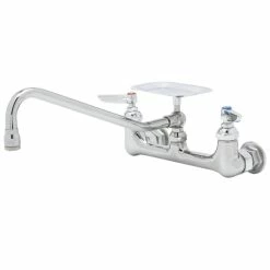 T&S Brass And Bronze Works T&S B-0233-02 Wall Mounted Pantry Faucet With 8" Adjustable Centers, 8" Swing Nozzle, Eterna Cartridges, And Soap Dish