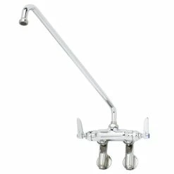 T&S Brass And Bronze Works T&S B-0240 Wall Mounted Pantry Faucet With Adjustable Centers, 18" Swing Nozzle, Eterna Cartridges, And Built-In Stops