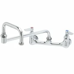 T&S Brass And Bronze Works T&S B-0267-BST Wall Mount Faucet With 8" Adjustable Centers, 12" Double Joint Nozzle, And Eterna Cartridges