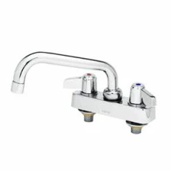 T&S Brass And Bronze Works Equip By T&S 5F-4CLX08 Deck Mounted Workboard Faucet With 8 1/8" Swing Nozzle And 4" Centers - ADA Compliant