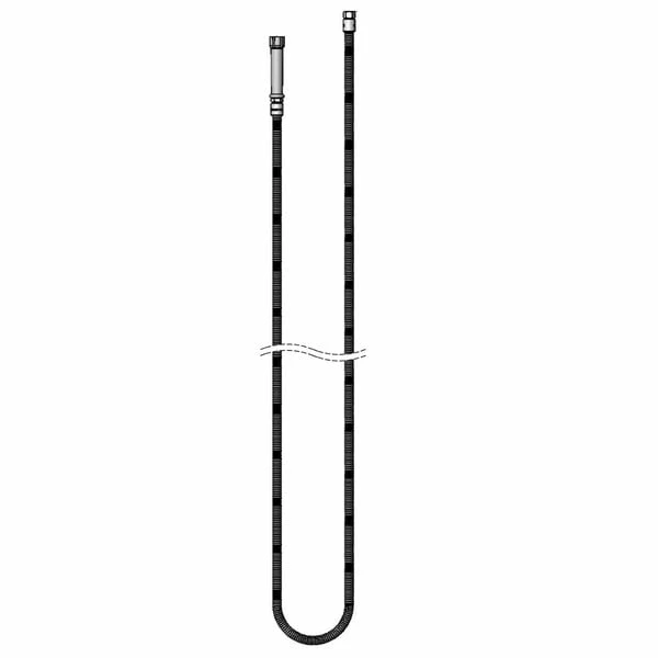 T&S Brass And Bronze Works T&S B-0144-H 144" Stainless Steel Flex Hose With Gray Handle