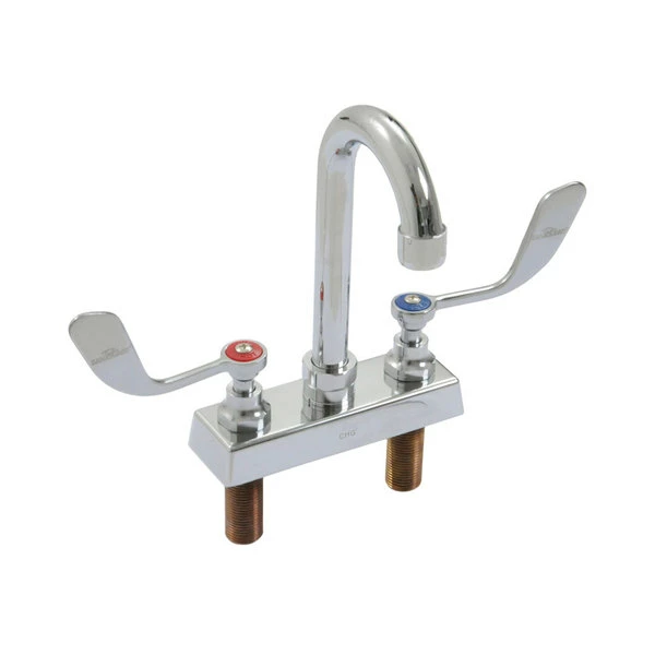 Eagle Group 301005 Deck Mounted Faucet With 9" Gooseneck Nozzle, 4" Centers, And Wrist Handles
