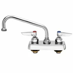 T&S Brass And Bronze Works T&S B-1112 Deck Mounted Workboard Faucet With 4" Centers - 10" Swing Nozzle