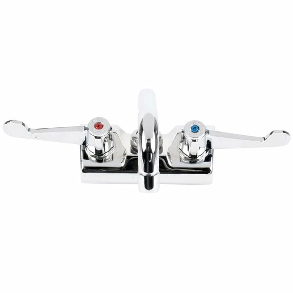 T&S Brass And Bronze Works Equip By T&S 5F-4WWX10 10 1/8" Wall Mount Swivel Faucet With 4" Centers And Wrist Action Handles