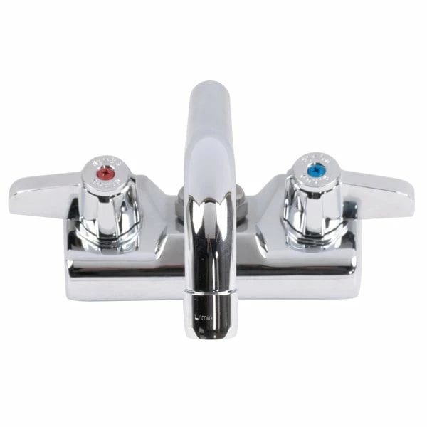 T&S Brass And Bronze Works Equip By T&S 5F-4WLX06 Wall Mounted Faucet With 6 1/8" Swing Spout, 2.2 GPM Aerator, 4" Centers, And Lever Handles - Image 3