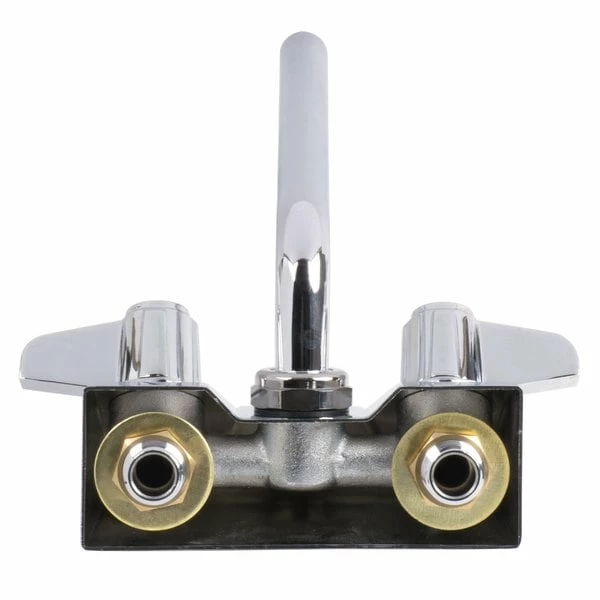 T&S Brass And Bronze Works Equip By T&S 5F-4WLX08 Wall Mounted Faucet With 8 1/8" Swing Spout, 2.2 GPM Aerator, 4" Centers, And Lever Handles - Image 5