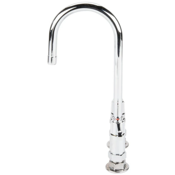 T&S Brass And Bronze Works Equip By T&S 5F-4DLS05 Deck Mounted Faucet With 5 9/16" Gooseneck Spout, 4" Centers, Laminar Flow Device, And Lever Handles - Image 4