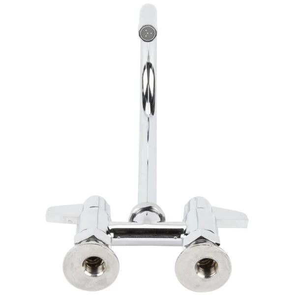 T&S Brass And Bronze Works Equip By T&S 5F-4DLS05 Deck Mounted Faucet With 5 9/16" Gooseneck Spout, 4" Centers, Laminar Flow Device, And Lever Handles - Image 5