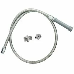 T&S Brass And Bronze Works T&S B-0044-H5 Hose Assembly With 44" Stainless Steel Flex Hose And Adapters